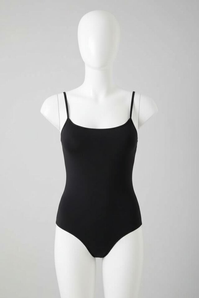 Mikro Kumaş Göğüs Altı Yapıştırma Paçaları Silikon Bantlı Alttan Kancalı Sıkı Badi Siyah Korse