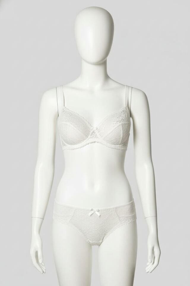 Arias Closet Balenli Desteksiz Dolgusuz Dantelli Sütyen ve Slip Takım