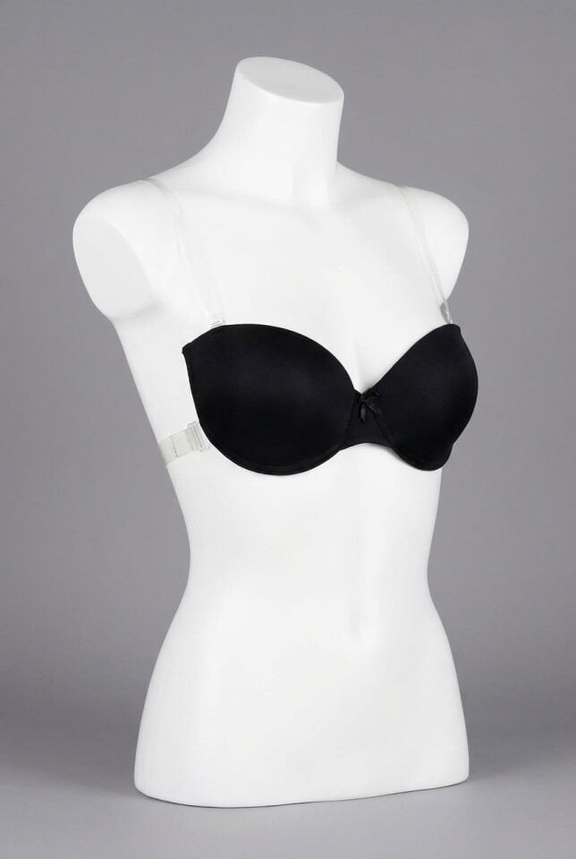 Kadın Balenli Destekli Dolgulu Askısız Straplez Sırtı Şeffaf Sırt Dekoltesi Sütyeni