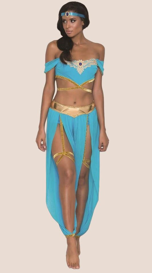 Arias Closet Fantezi Mavi Dansöz Kostümü