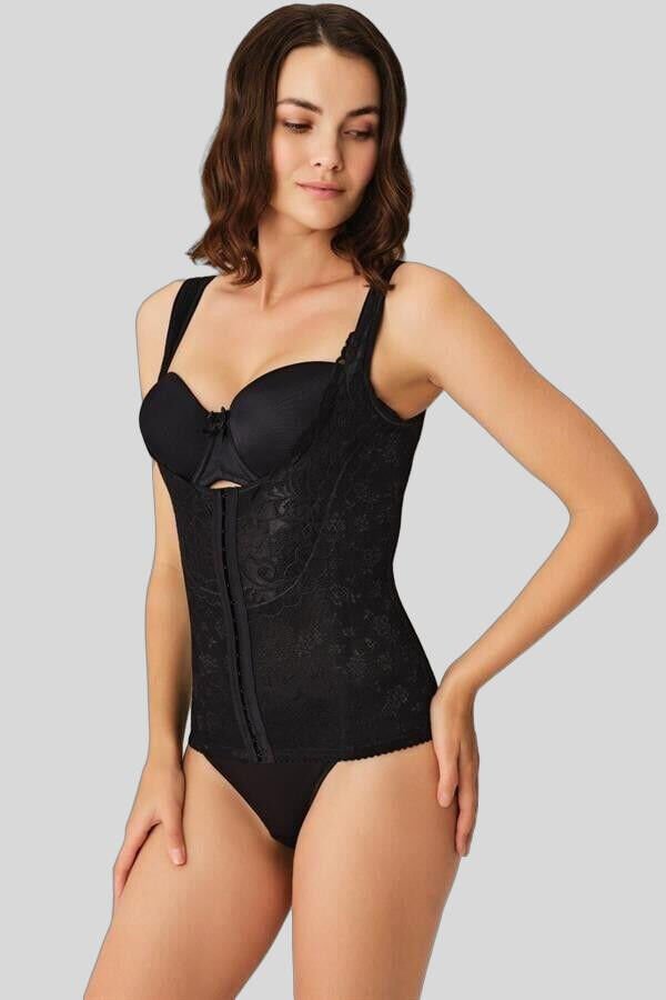 Kadın Toparlayıcı Bel İnceltici Dikişli Büyük Beden Kancalı Geniş Askı Sıkı Yelek Korse