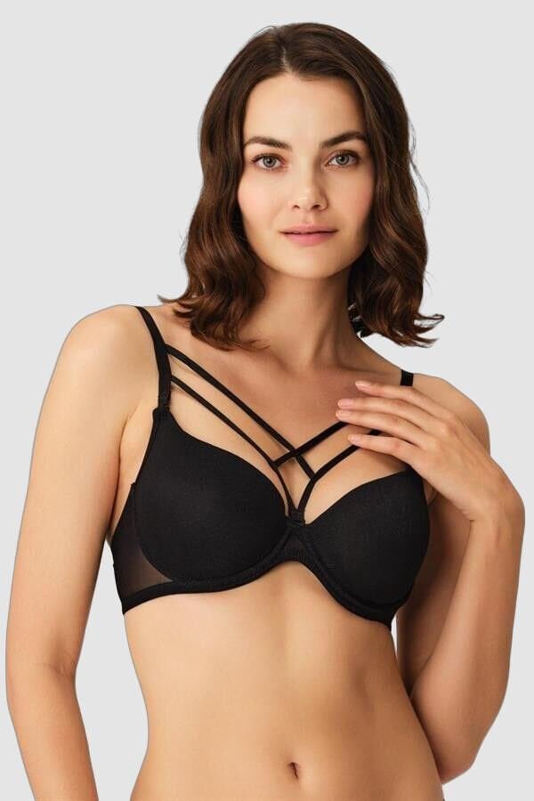 Arias Closet Balenli Desteksiz Dolgusuz Askıları Çıkabilen Yaka Detaylı T-Shirt Sütyeni