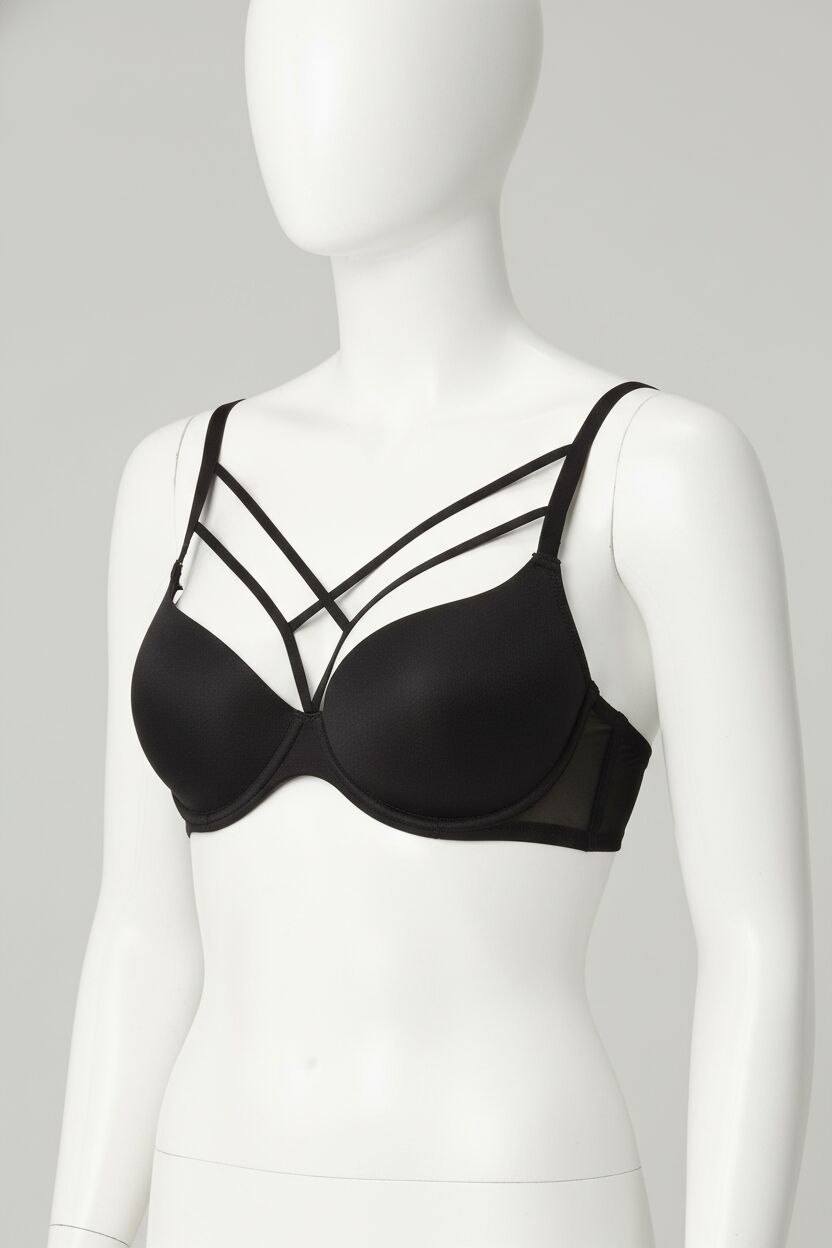 Arias Closet Balenli Desteksiz Dolgusuz Askıları Çıkabilen Yaka Detaylı T-Shirt Sütyeni