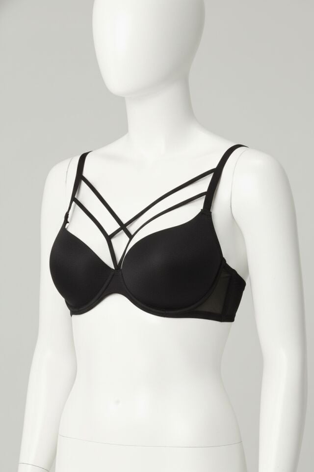 Arias Closet Balenli Desteksiz Dolgusuz Askıları Çıkabilen Yaka Detaylı T-Shirt Sütyeni