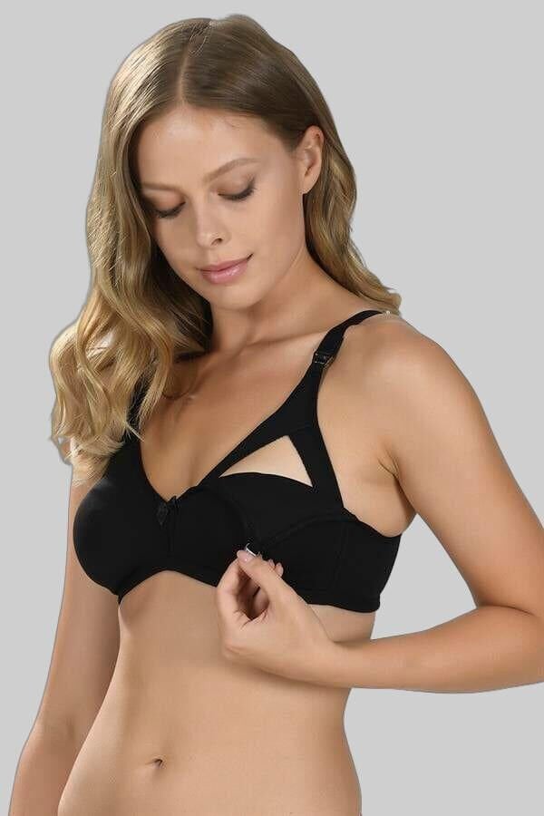 Arias Closet Siyah Dikişsiz Emzirme Sütyeni