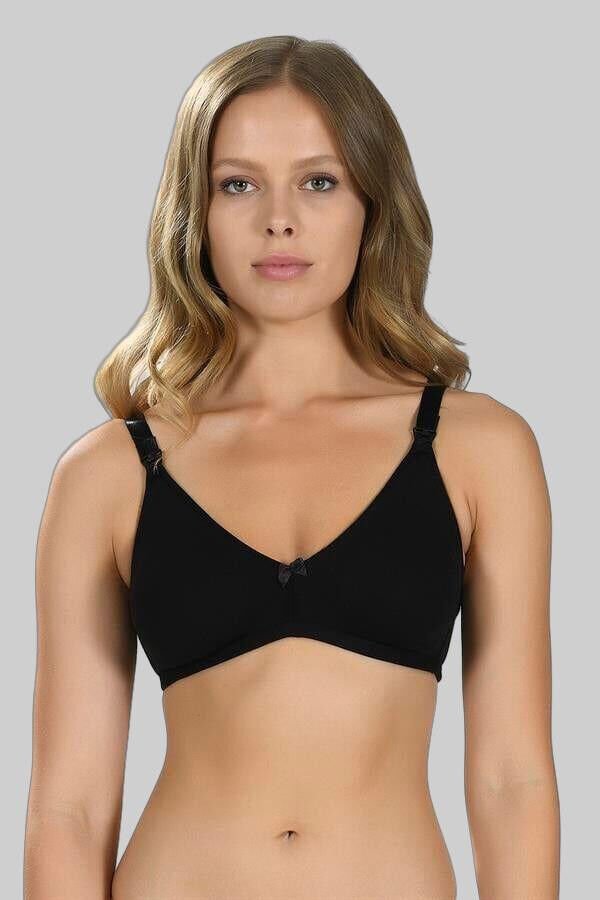 Siyah Dikişsiz Emzirme Sütyeni