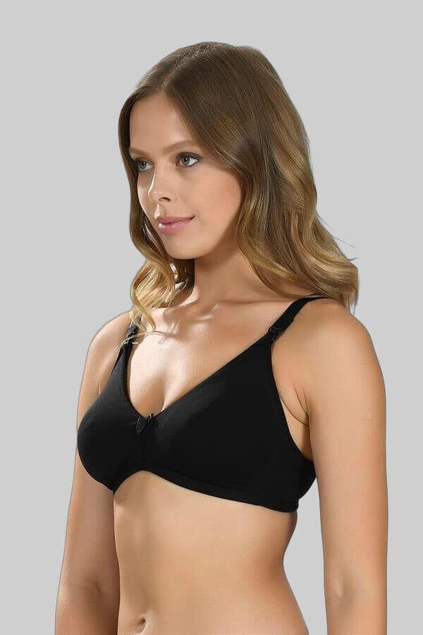 Siyah Dikişsiz Emzirme Sütyeni