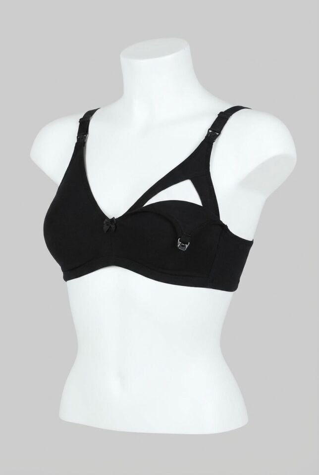 Arias Closet Siyah Dikişsiz Emzirme Sütyeni