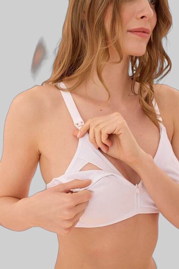 Beyaz Dikişsiz Emzirme Sütyeni