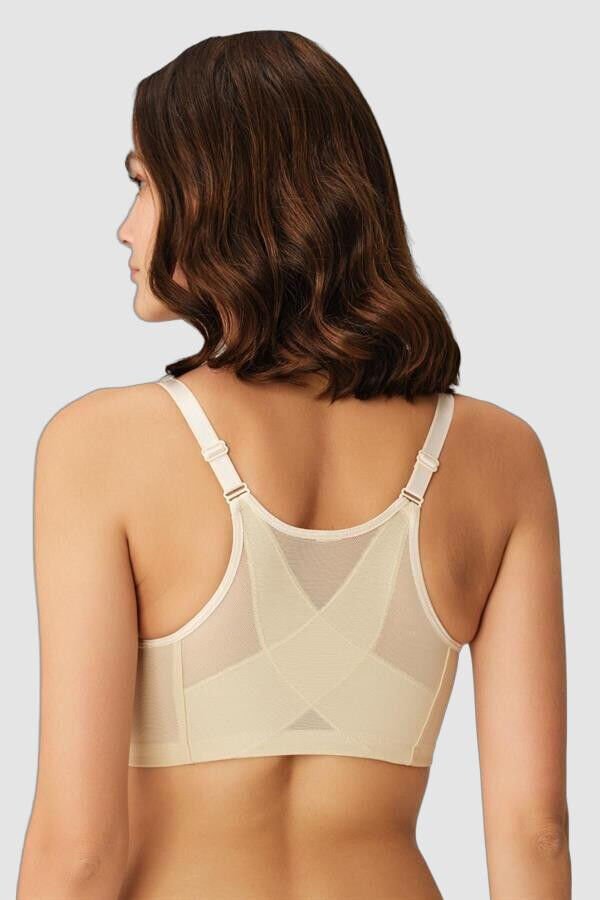 Arias Closet Balensiz Desteksiz Dolgusuz Geniş Askılı Toparlayıcı Önden Açılan Sırt Destekli Küçültücü Sütyen Ten