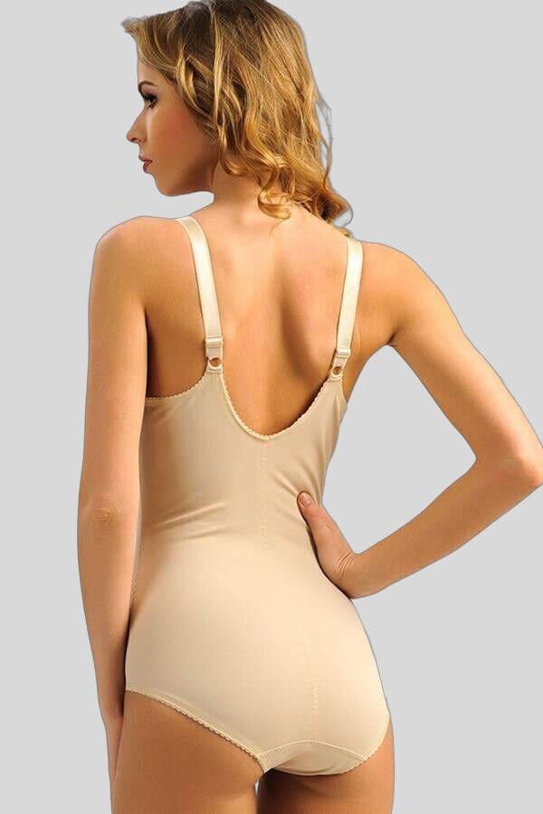 Kadın Toparlayıcı Vücut İnceltici Dikişli Alttan Kancalı Sıkı Badi Korse
