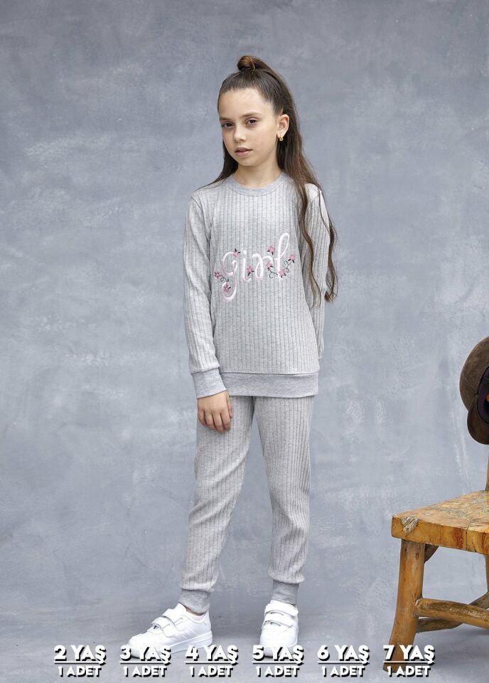 Elsima 3187 Kız Çocuk Uzun Kollu Pijama Takımı 6'lı (2-3-4-5-6-7 Yaş)