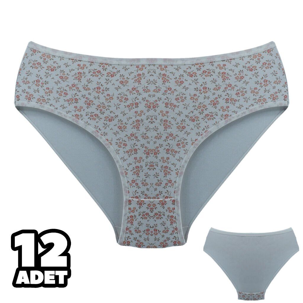 Dondeza 201-133 Desenli Bayan Ara Beden Külot 12'li