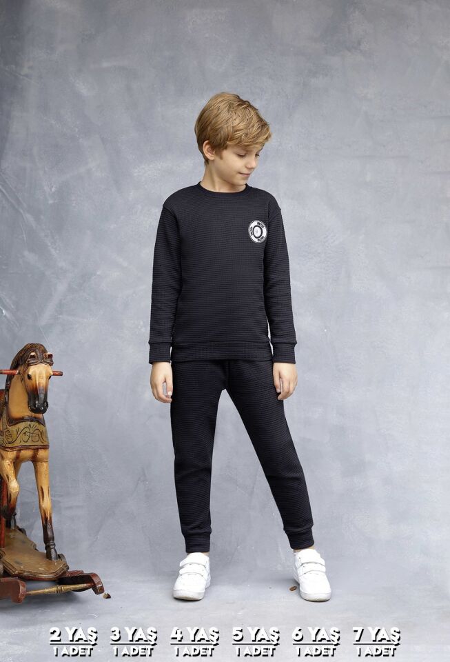 Elsima 3160 Erkek Çocuk Uzun Kollu Pijama Takımı 6'lı (2-3-4-5-6-7 Yaş)