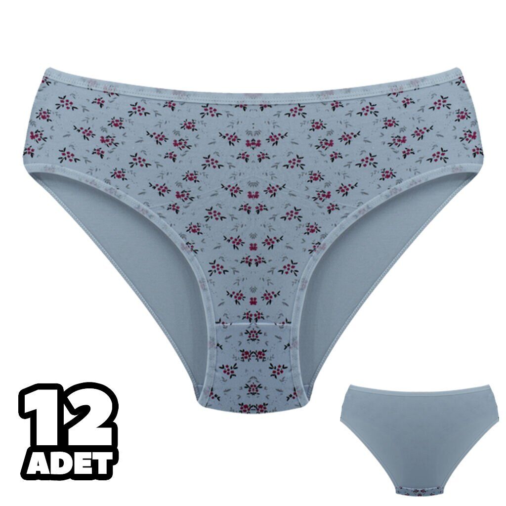Dondeza 201-134 Desenli Bayan Ara Beden Külot 12'li