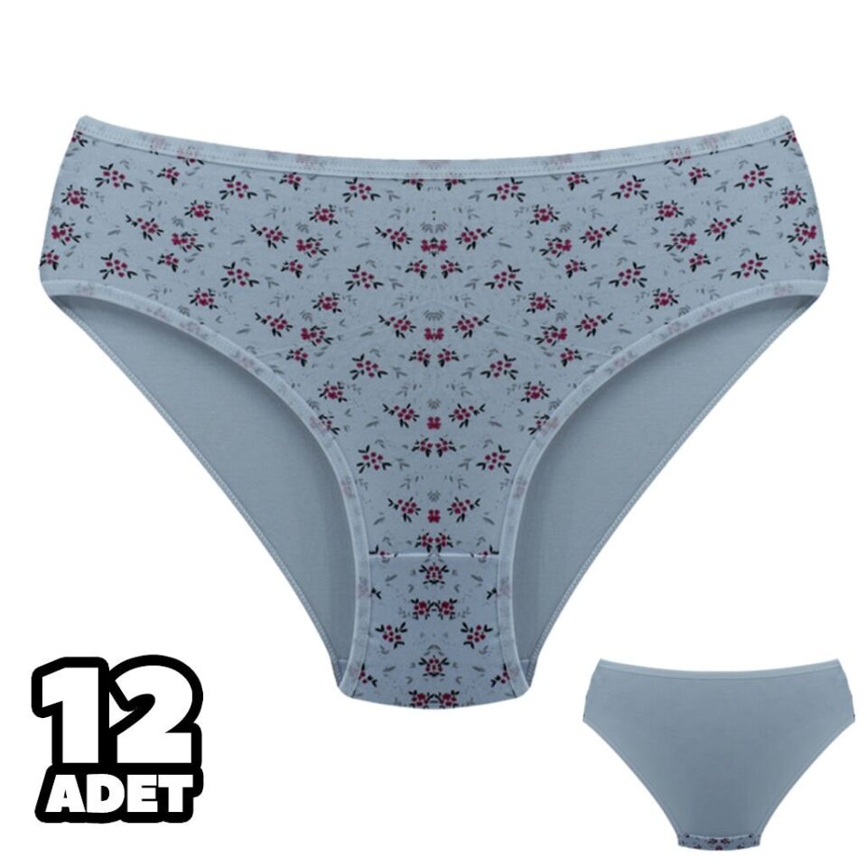 Dondeza 201-134 Desenli Bayan Ara Beden Külot 12'li