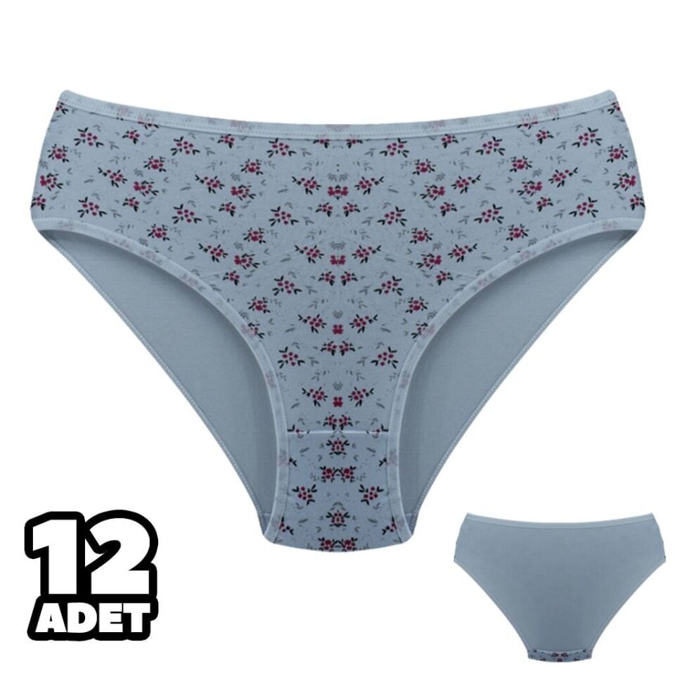 Dondeza 201-134 Desenli Bayan Ara Beden Külot 12'li
