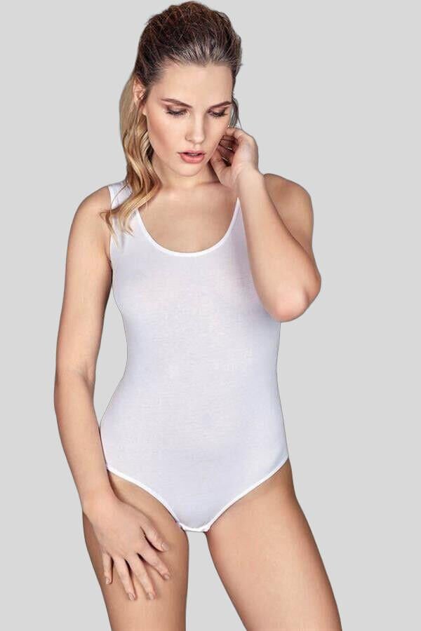 Kadın Pamuklu Alttan Çıtçıtlı Geniş Askılı Badi