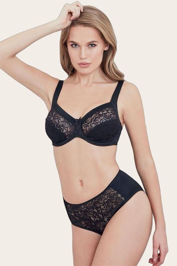 Arias Closet Balenli Desteksiz Dolgusuz Toparlayıcı Dantelli Küçültücü Sütyen ve Külot Takım
