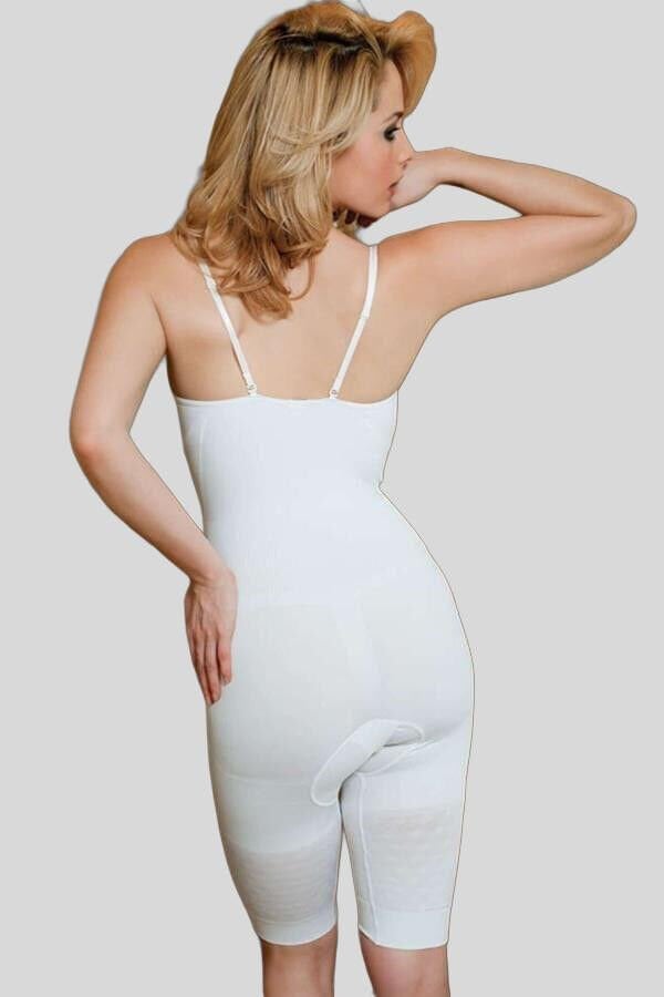 Kadın Toparlayıcı Vücut İnceltici Dikişsiz Uzun Paça Altı Açık Badi Korse