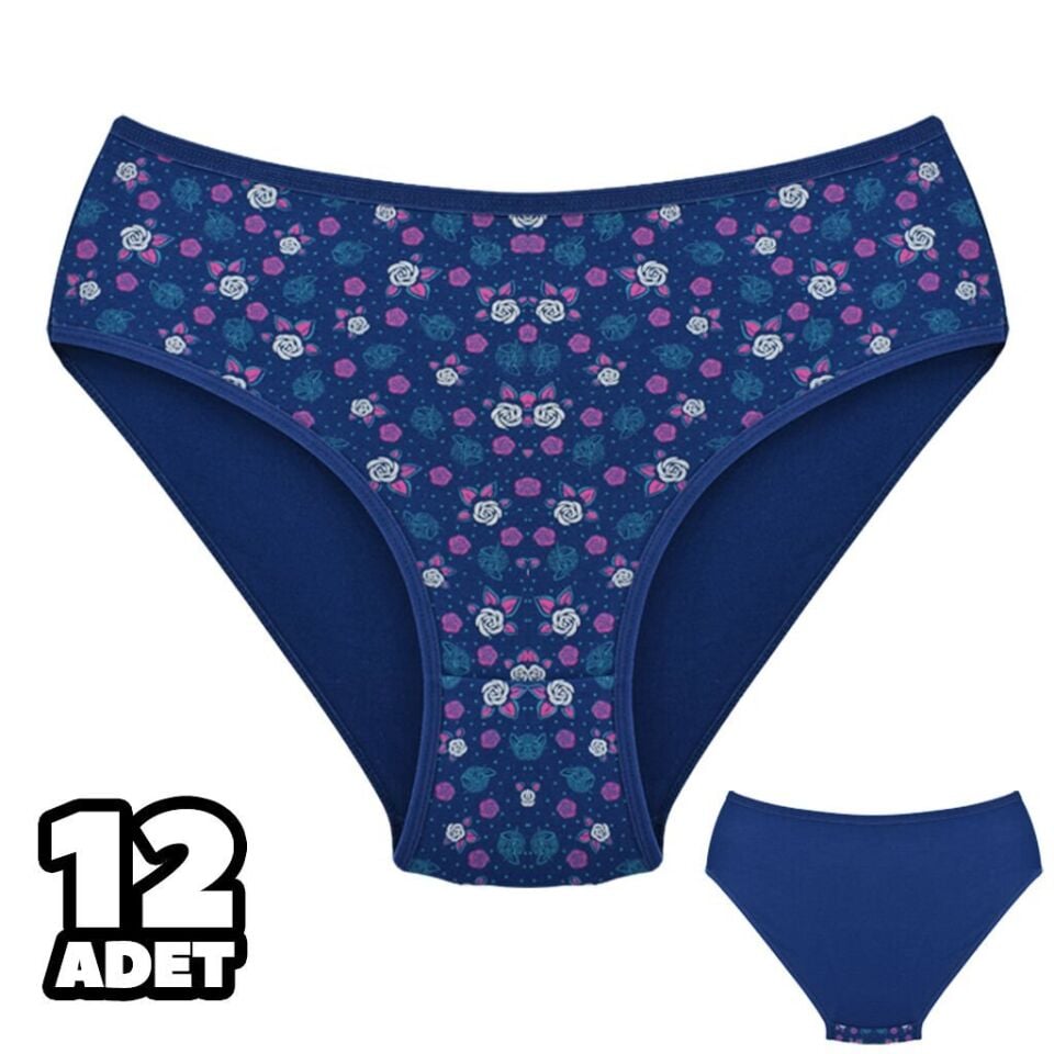 Dondeza 201-140 Desenli Bayan Ara Beden Külot 12'li