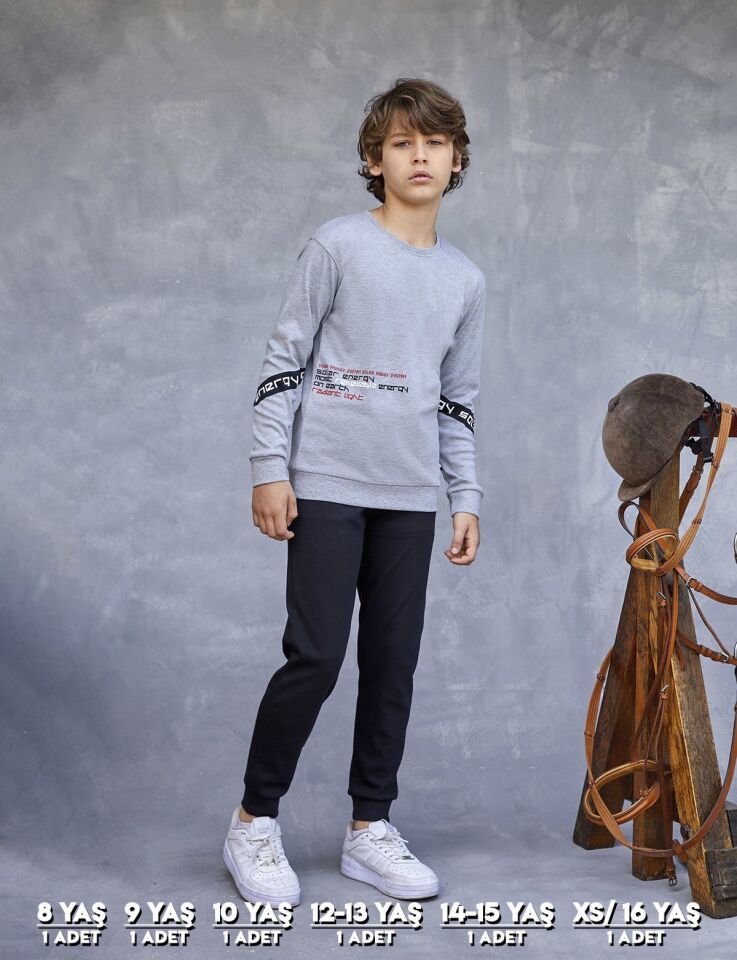 Elsima 3173 Erkek Çocuk Uzun Kollu Pijama Takımı 6'lı (8-16YAŞ)