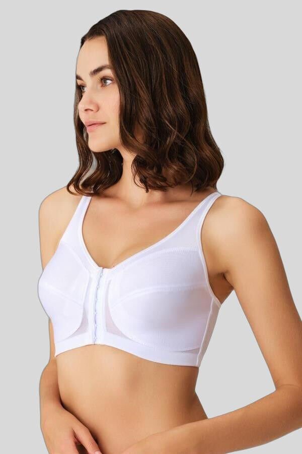 Kadın Toparlayıcı Minimizer Balensiz Desteksiz Dolgusuz Önden Açılan Sırt Destekli Medikal Sütyen