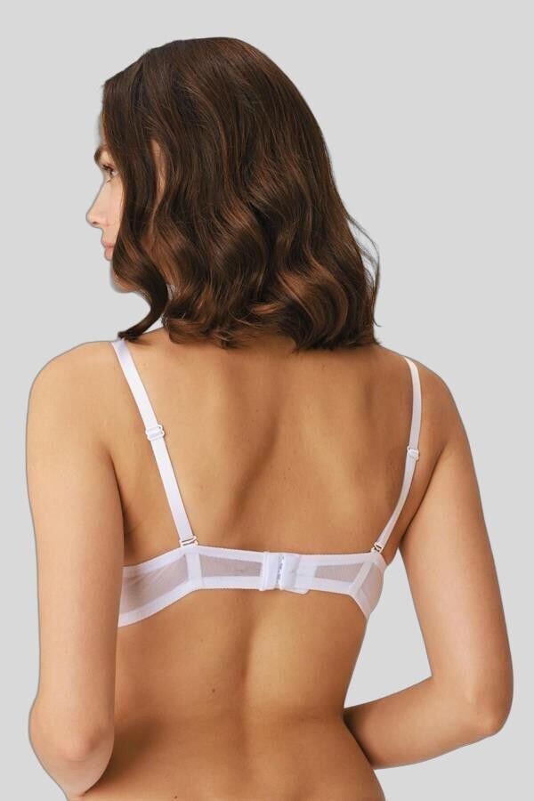 Kadın Balenli Destekli Dolgulu Askıları Çıkabilen Yaka Detaylı T-Shirt Sütyeni