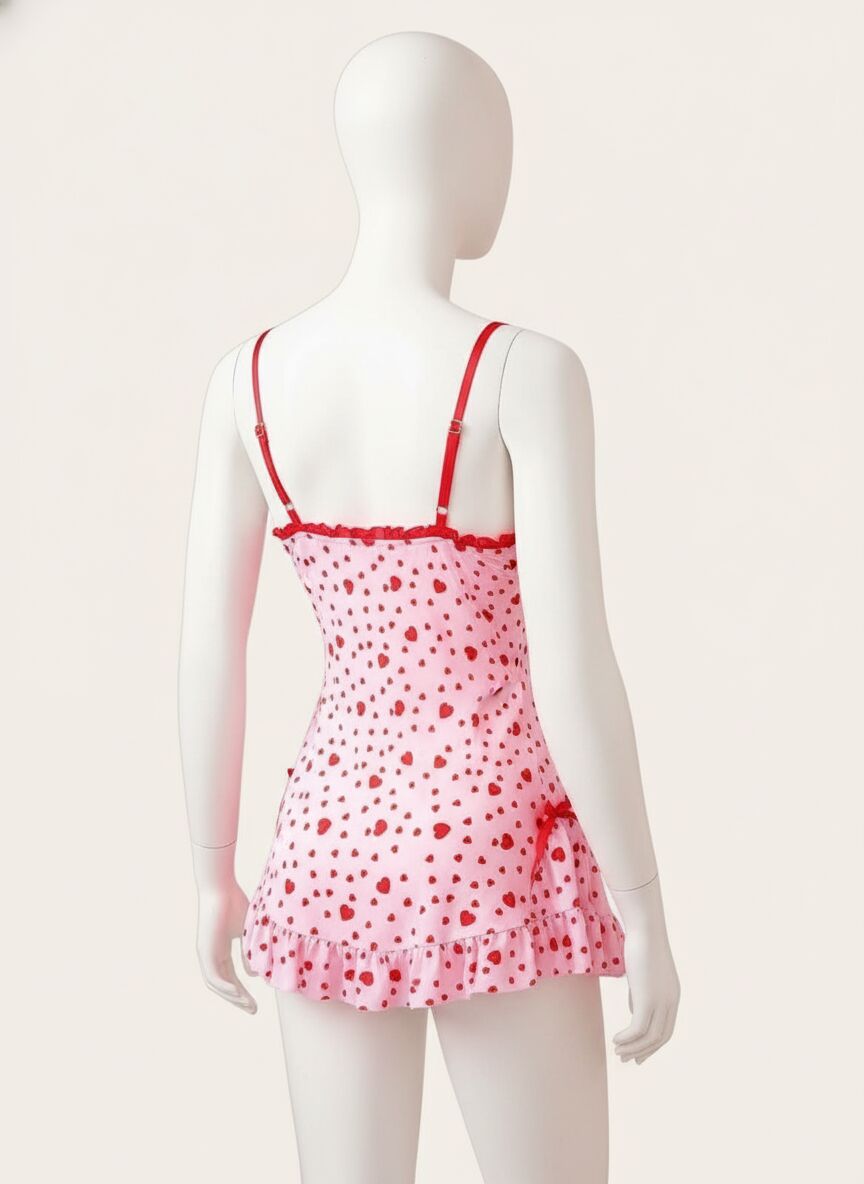 Arias Closet Kalp Desenli Fantezi Gecelik