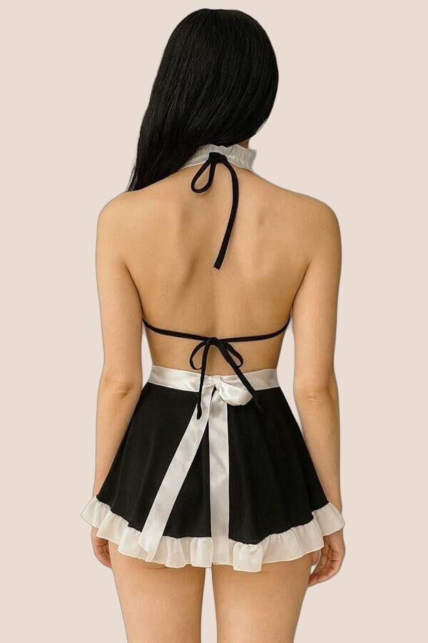 Arias Closet Siyah Beyaz Fantezi Seksi Hizmetçi Kostümü