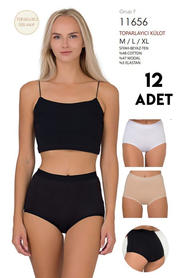 Berrak 11656 (M-L-XL) Bayan Toparlayıcı Külot 12'li