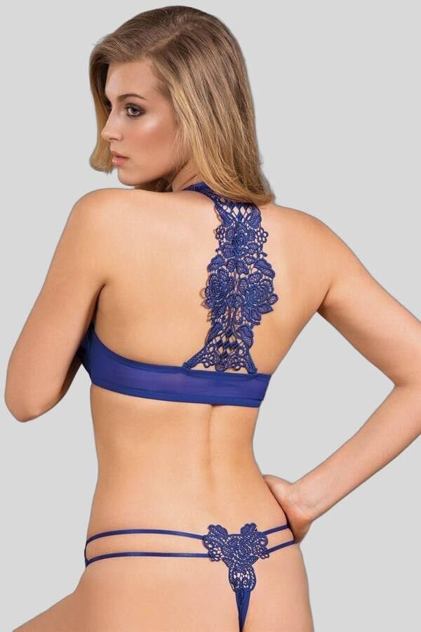 Arias Closet Balenli Destekli Dolgulu Askıları Çıkabilen Önden Açılan Sırt Dekolte Sütyen ve String Takım