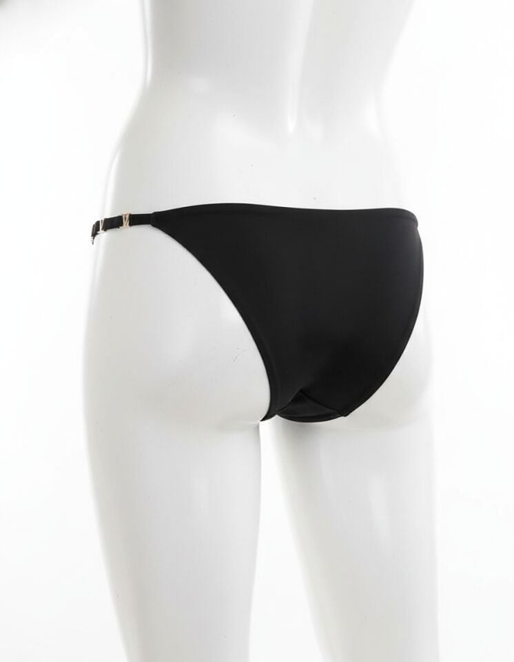 Arias Closet Sİyah V Metal Detaylı Fantezi String Tanga