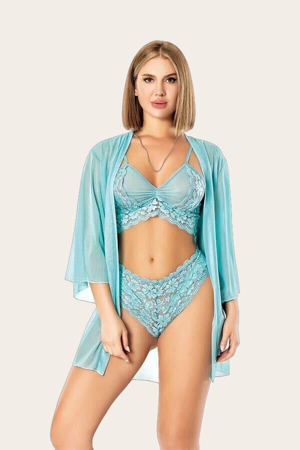 Arias Closet Dantelli Transparan Fantezi Gecelik Takımı