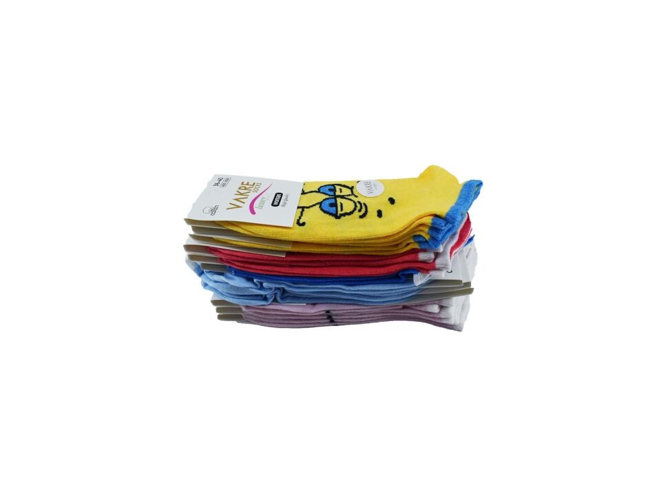 Vakre 9328-3 Bayan Penye Patik Çorap 12'li