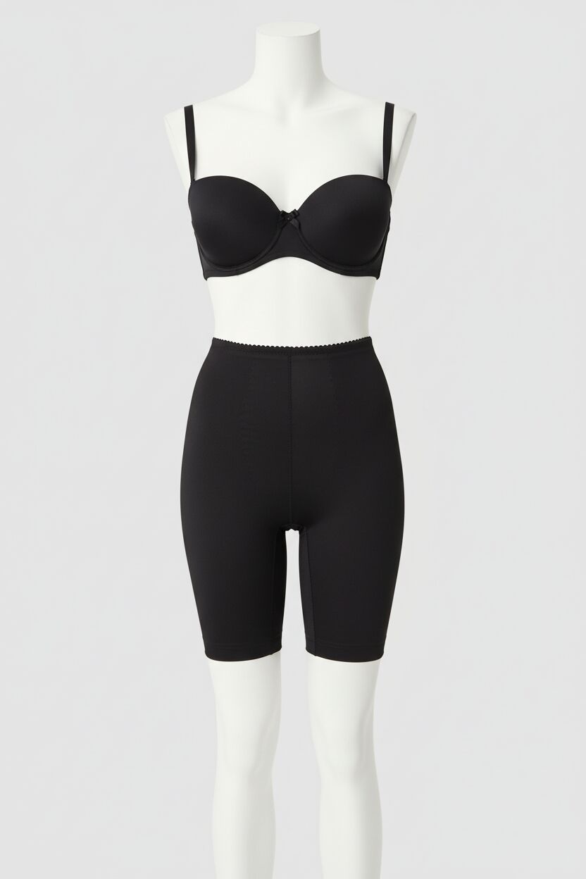 Arias Closet Toparlayıcı Bel ve Bacak İnceltici Dikişli Uzun Paçalı Orta Bel Sıkı Şort Korse