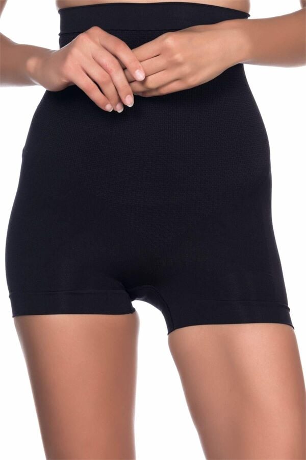 Arias Closet Siyah MI Emay 2055 Yüksek Bel Masajlı Boxer Korse