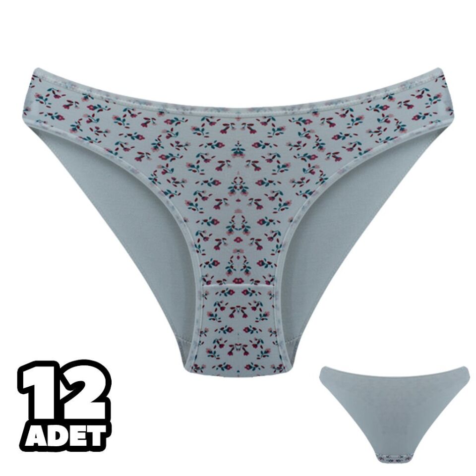 Dondeza 101-142 Desenli Bayan Bikini 12'li