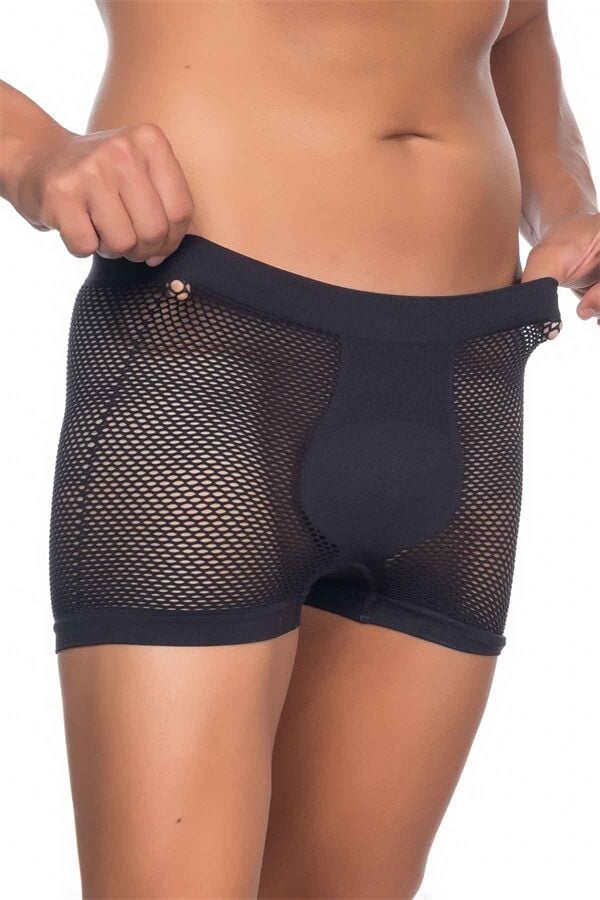 Arias Closet Siyah MI Emay 2106 Fileli Soft Erkek Boxer