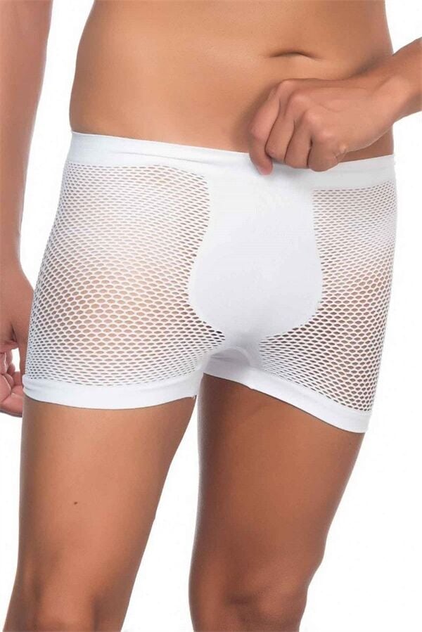 Arias Closet Beyaz MI Emay 2106 Fileli Soft Erkek Boxer