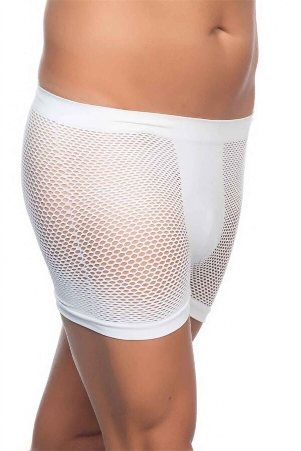 Arias Closet Beyaz MI Emay 2106 Fileli Soft Erkek Boxer