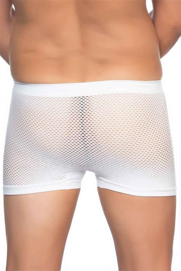 Arias Closet Beyaz MI Emay 2106 Fileli Soft Erkek Boxer