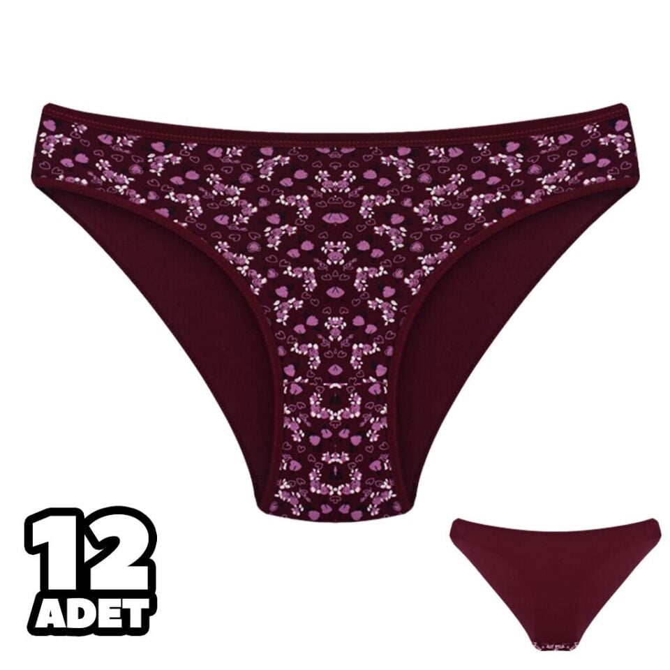 Dondeza 101-134 Desenli Bayan Bikini 12'li