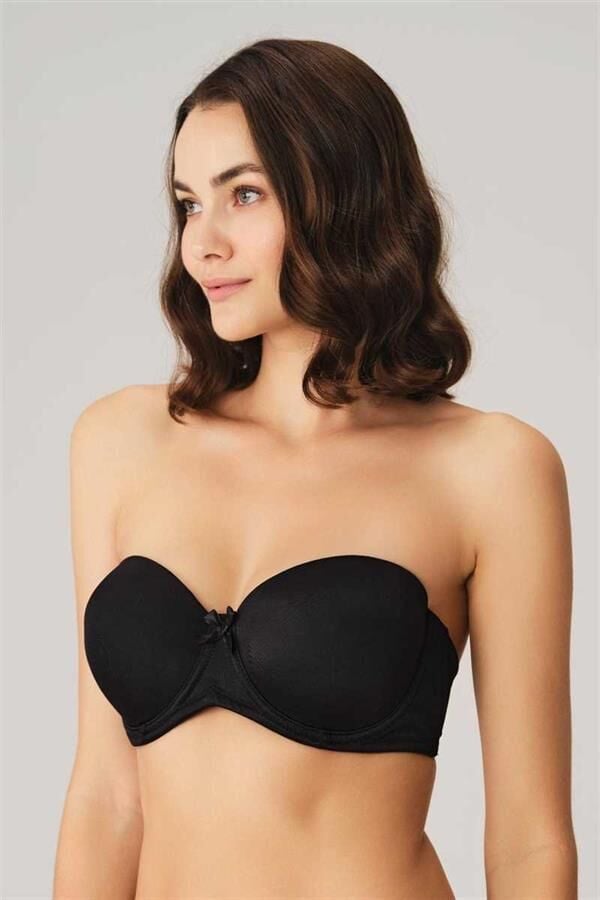 Arias Closet Balenli Desteksiz Dolgusuz Askısız Straplez Yumuşak Süngerli Günlük Klasik T-Shirt Sütyeni