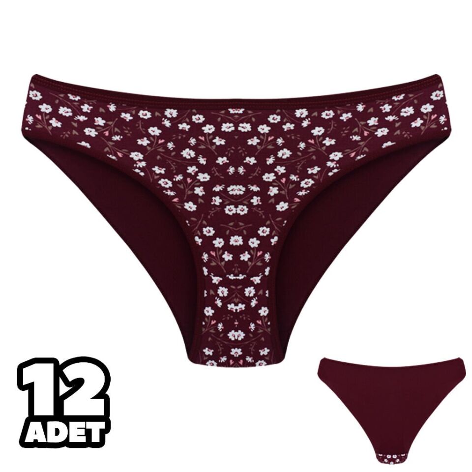 Dondeza 101-133 Desenli Bayan Bikini 12'li