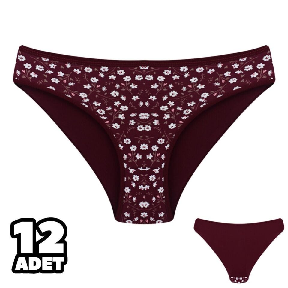 Dondeza 101-133 Desenli Bayan Bikini 12'li