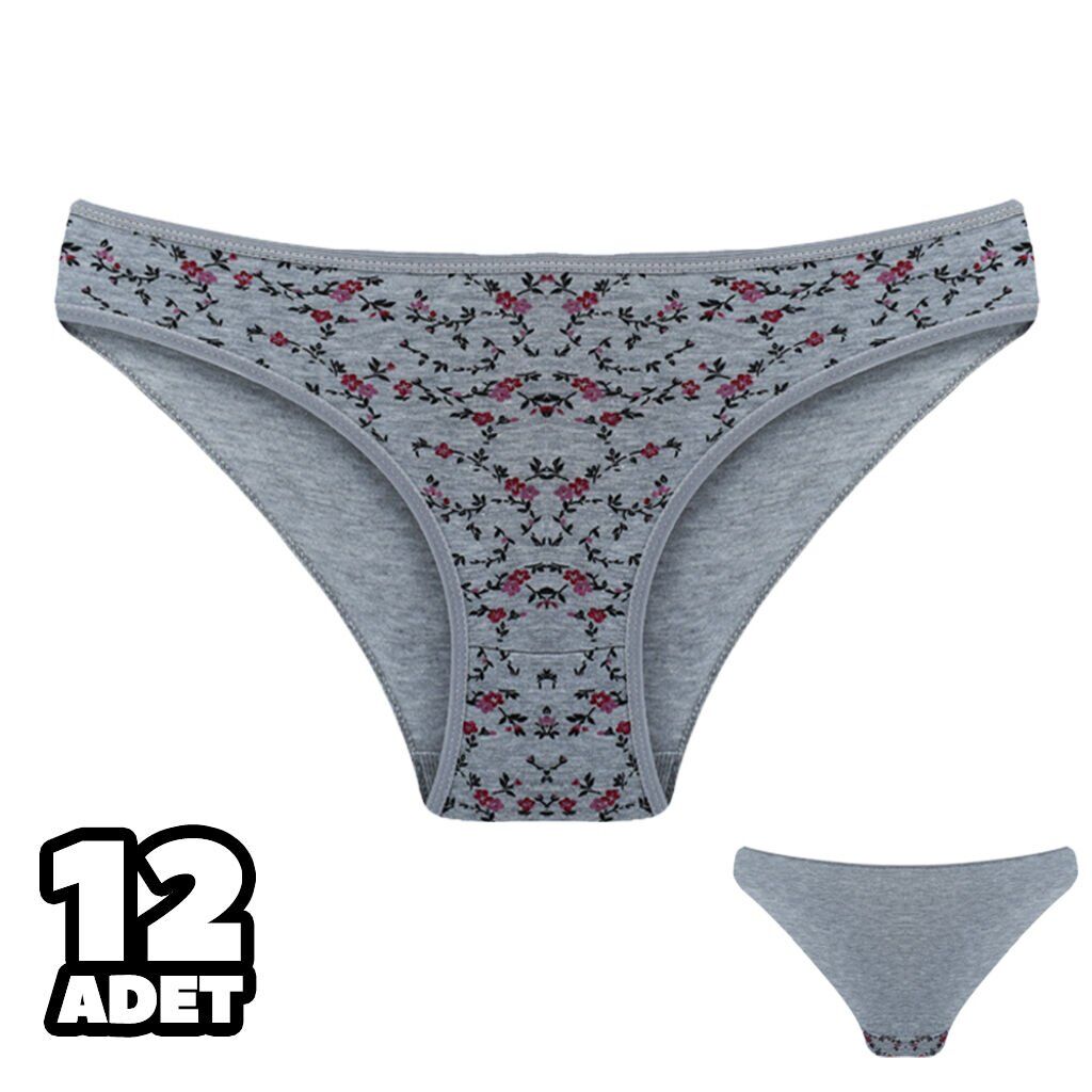 Dondeza 101-139 Desenli Bayan Bikini 12'li