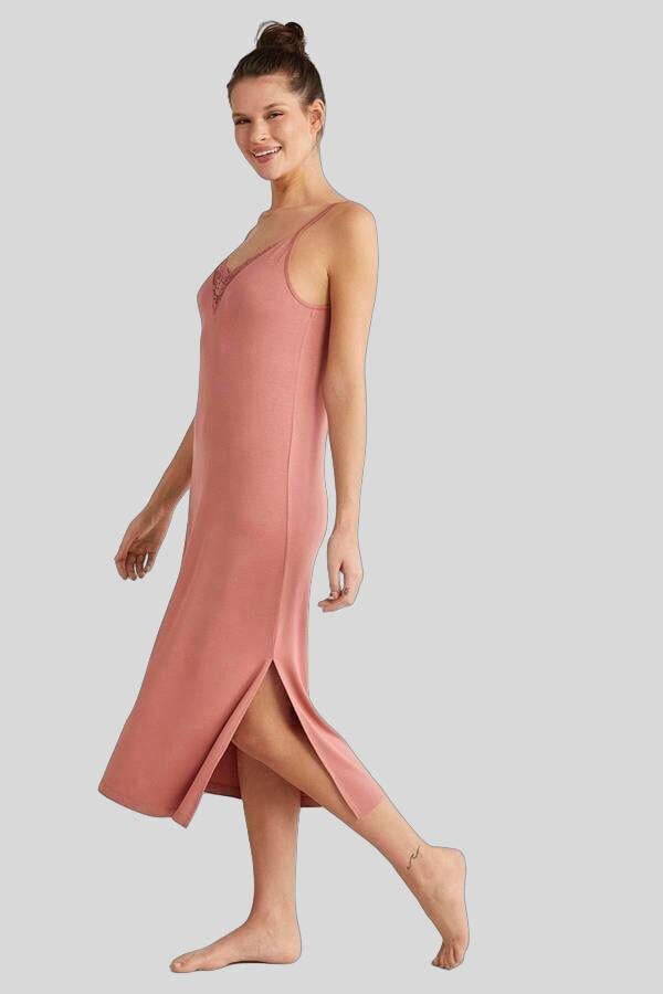 Catherine's %100 Viskon Çiçek Desen 2'li Sabahlık Gecelik Takımı