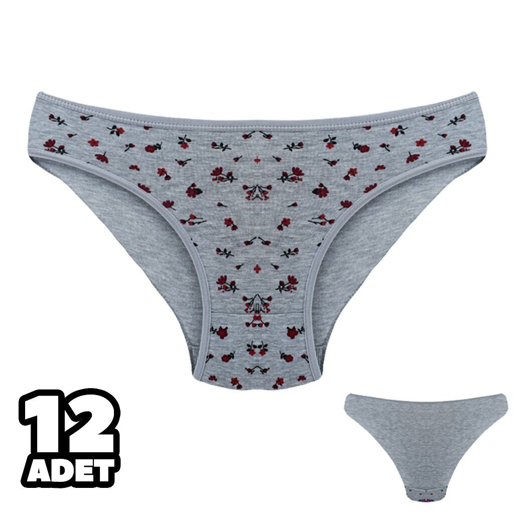 Dondeza 101-137 Desenli Bayan Bikini 12'li