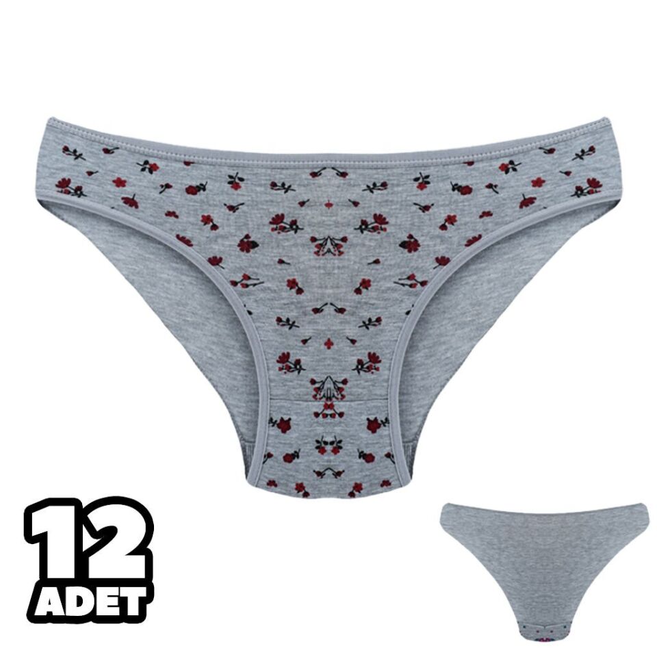 Dondeza 101-137 Desenli Bayan Bikini 12'li